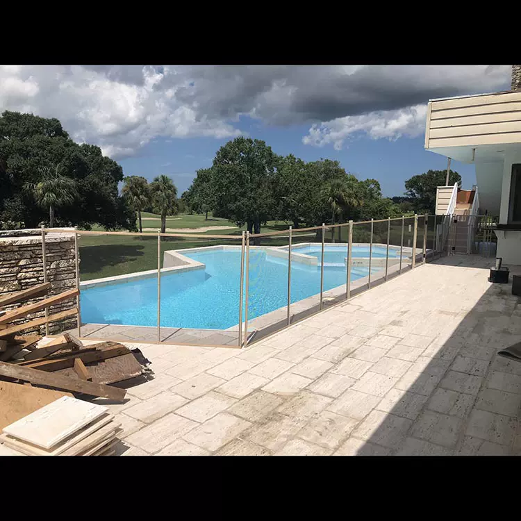 亚马逊热销 游泳池栏杆 特斯林布铝管护栏 家庭泳池儿童安全围栏