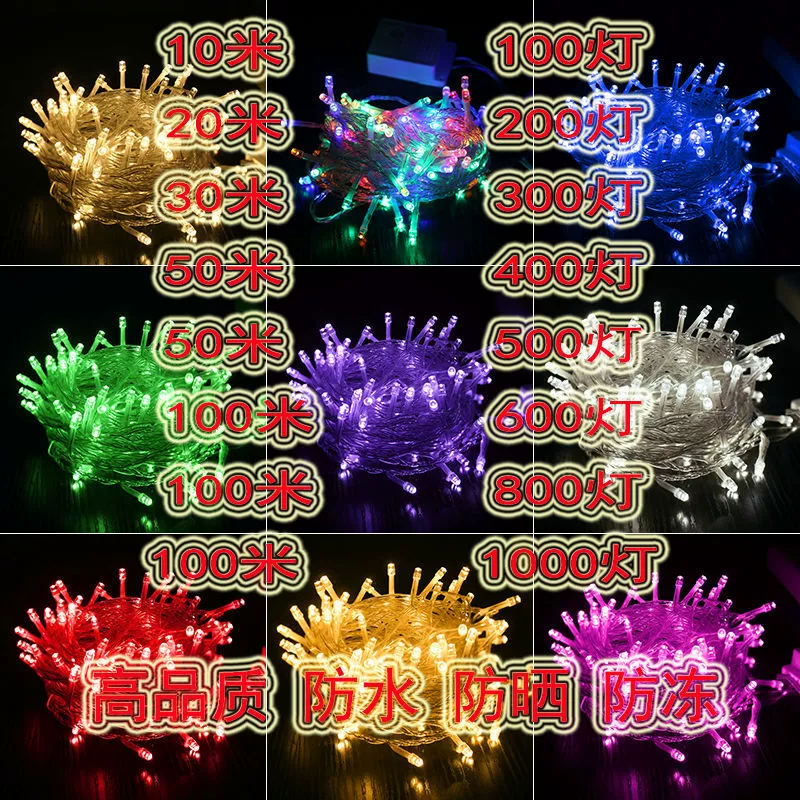 Светодиодные Праздничные огни для рождественской елки со звездным небом подвесные огни красочные огни наружные водонепроницаемые декоративные фонари магазин торговый центр Свадебные гирлянды