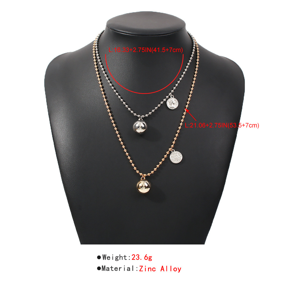 Simple Ball Multi-element Necklace display picture 4