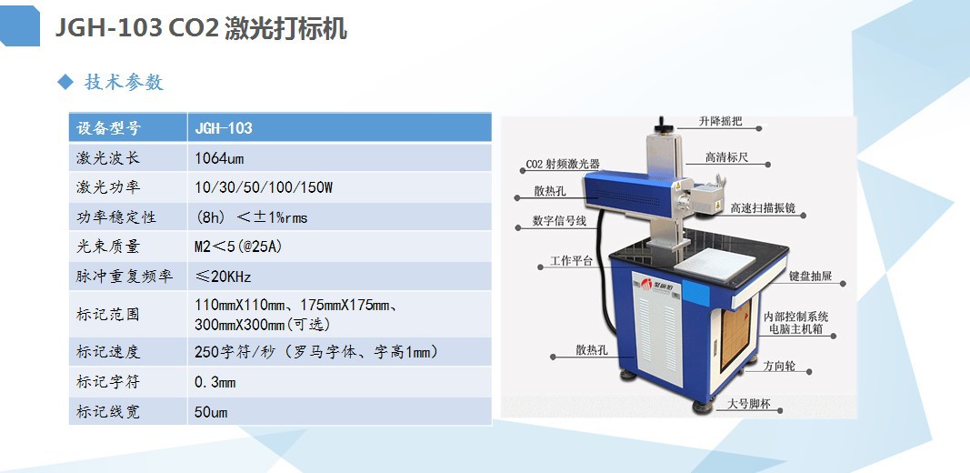 JGH-103 台式二氧化碳激光打标机3