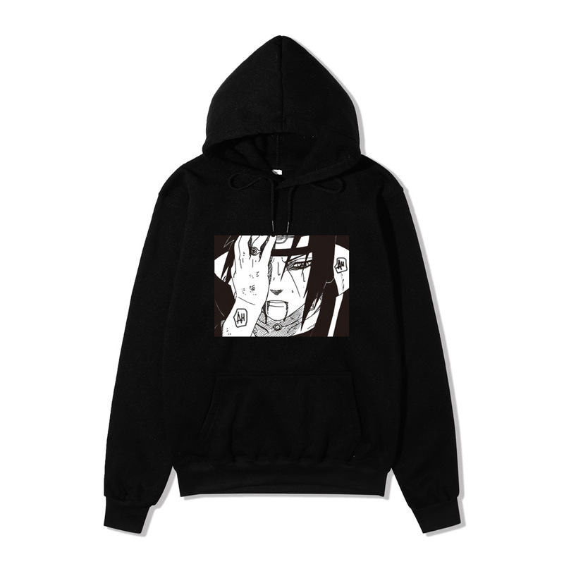 Amazon 2020 Naruto Itachi Printed Sweatshirt for Men and Women Casual Hoodie Autumn and Winter Fleece Top