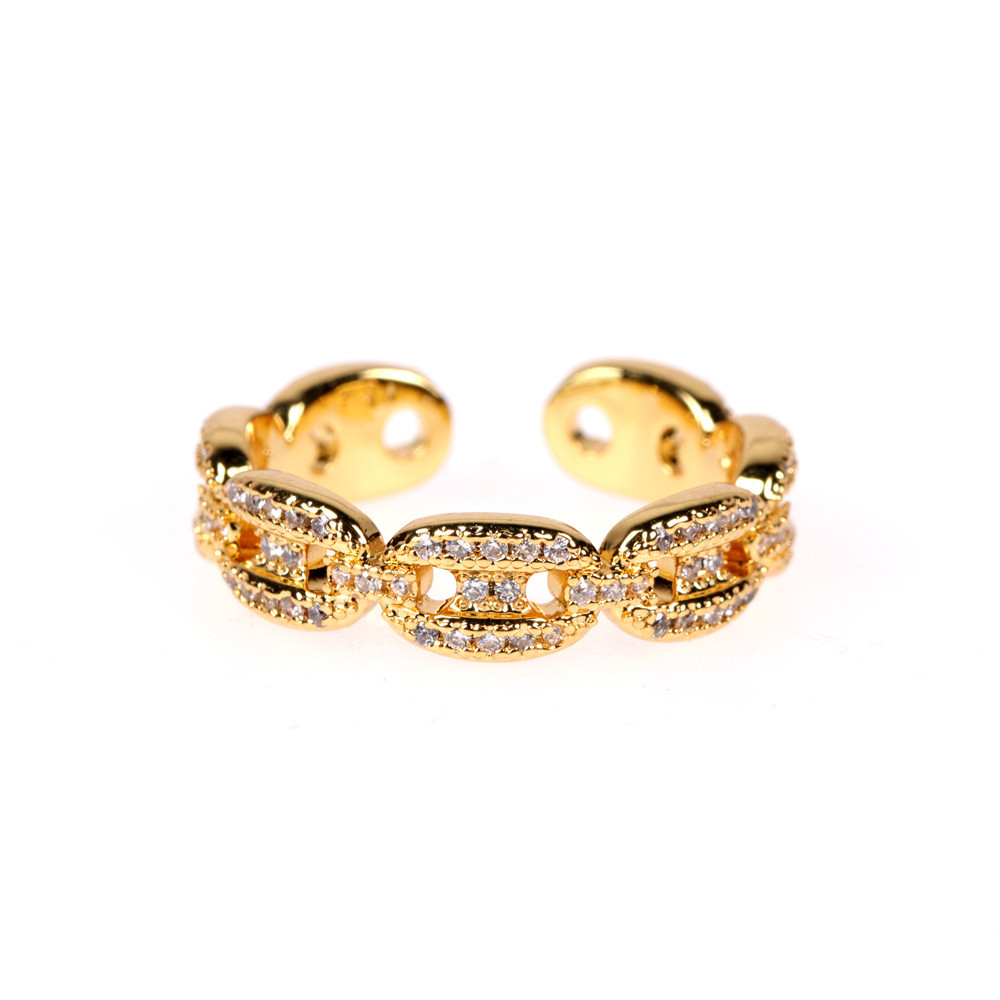 Anillo De Diamantes Con Micro Tachuelas display picture 4