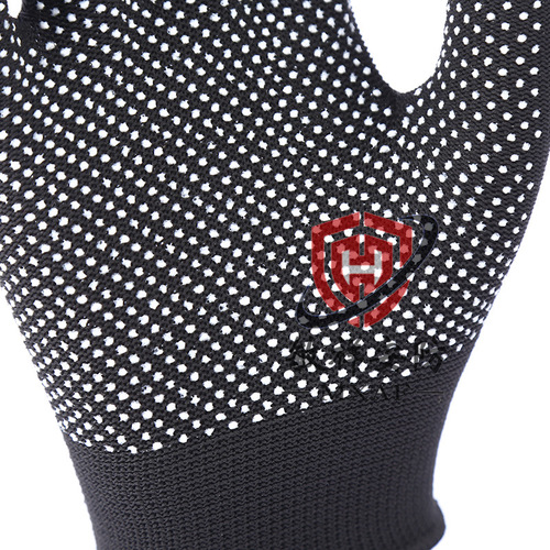 Thirteen-needle nylon gloves blank dot plastic dot bead glove core white women's breathable non-slip thin work tea picking labor protection