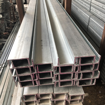 广州12号镀锌槽钢现货批发供应国标q235b幕墙龙骨支架镀锌u型槽钢|ru