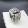 Stone inlay, zirconium, square ring, wish, European style, Amazon, wholesale