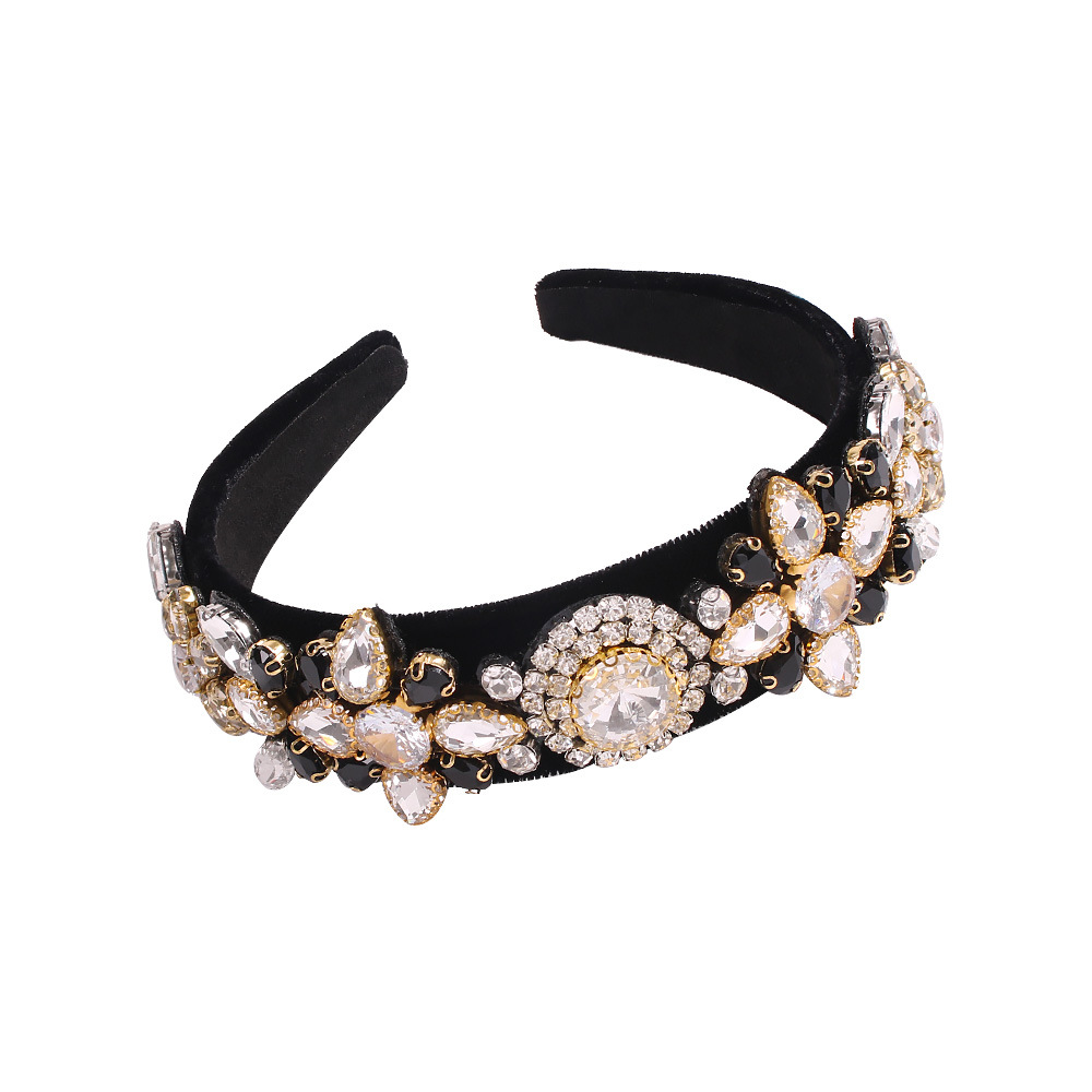 New Baroque colored diamond hair hoop headband palace style luxury ...