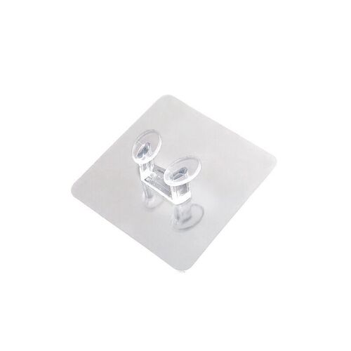 Creative and simple transparent power plug seamless hook adhesive bracket plastic wall strong nail-free adhesive hook