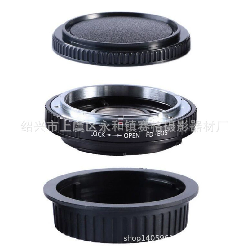FD-EOS с корректирующей линзой/стеклом, подходящим для объектива Canon FD на переходное кольцо корпуса EOS с передней и задней крышкой