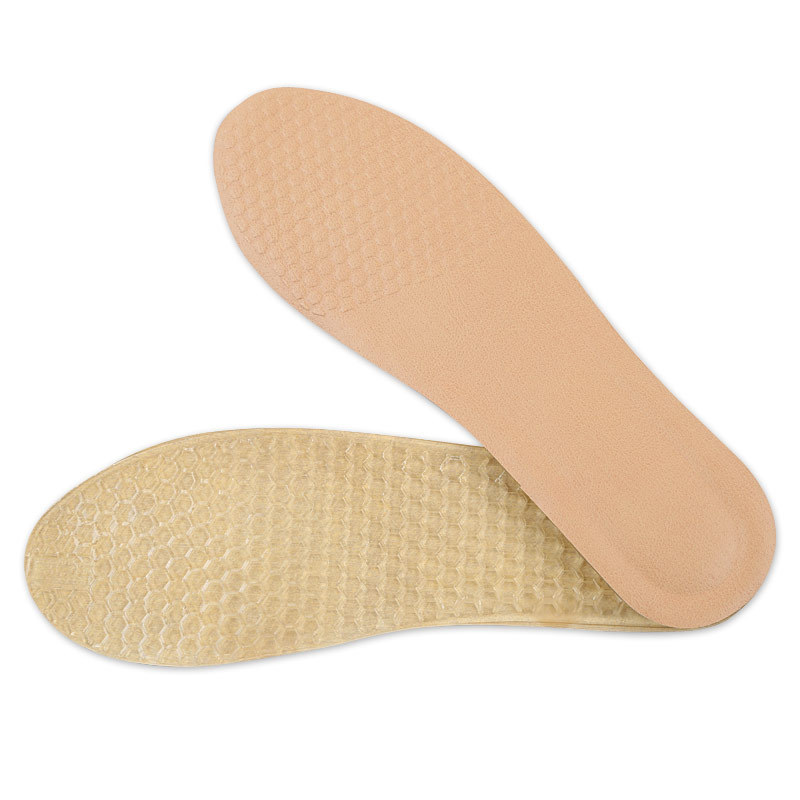 跨境男女运动鞋垫透气蜂窝减震皮革鞋垫吸汗TPR气垫软跑步鞋垫