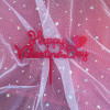 Qixi Valentine's Day Happy INS Wind, Simple Love Day LOVE Acrylic Cake Decoration Account