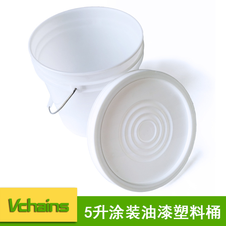 工厂定制涂料桶5升塑料 油漆桶 5L塑料包装桶5升 5公斤塑料包装桶