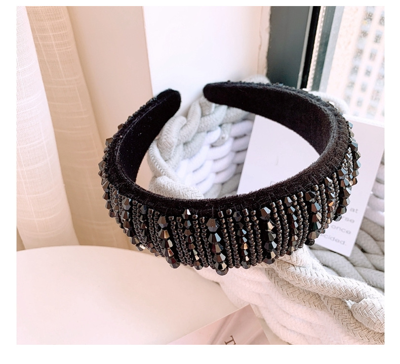 New Fashion Wild Hair With Pressure Black Headband Wide Edge Hair Hoop Wholesale display picture 1