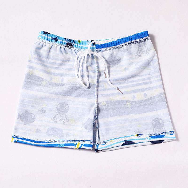 Children's Swimming Trunks Boys' Swimsuit Cartoon Boxer Quick-Drying Kid Baby Swimsuit Middle and Big Boys Korean Hot Spring