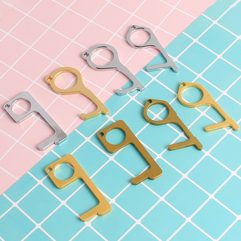 直销防护钥匙扣 电梯开门工具防病毒钥匙EDC开门器抗菌防疫钥匙扣|ms