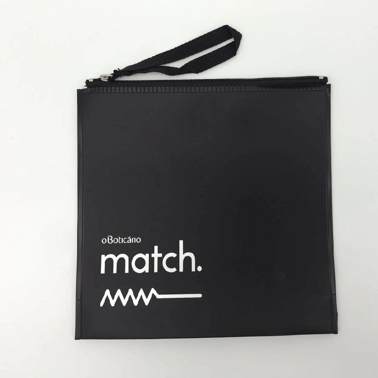黑色光膠pvc手提袋便捷旅行小巧收納pvc袋ins促銷禮品pvc袋子定制