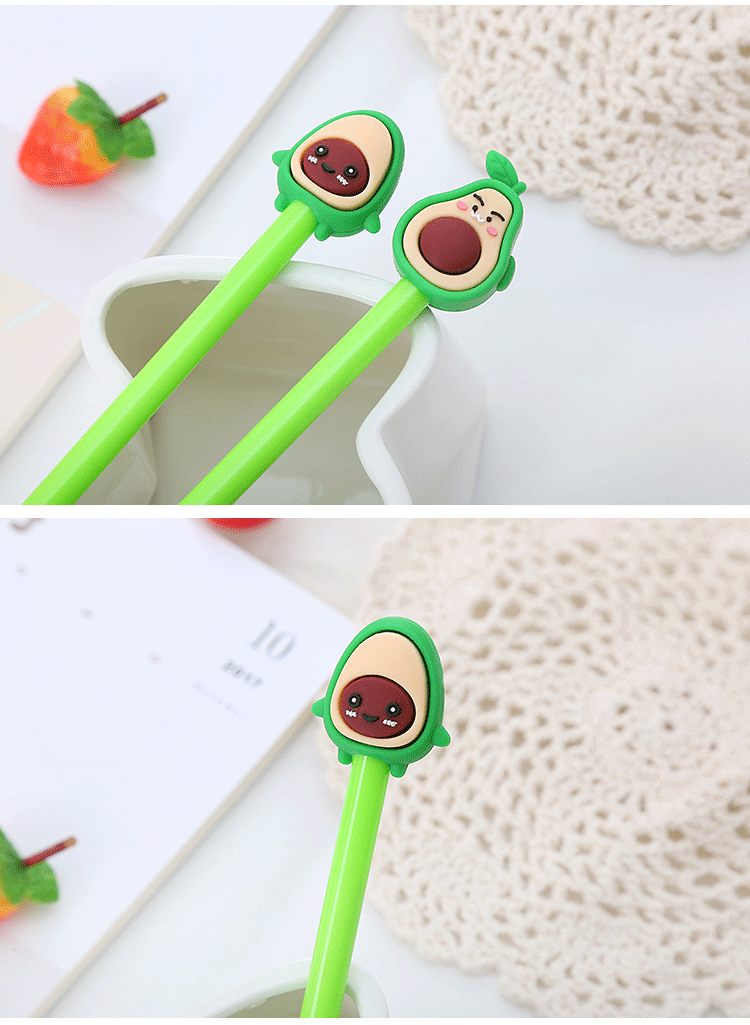 Student Creative Style Cute Avocado Shape Gel Pen display picture 1