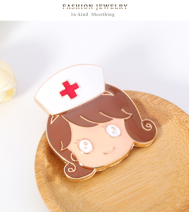 Nueva moda caliente broche de dibujos animados enfermera Cruz Roja goteando aceite broche al por mayor nihaojewelrypicture9