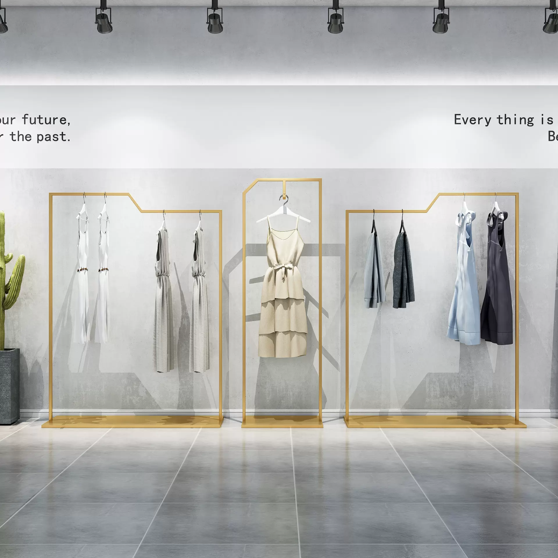 铁艺服装店展示架陈列架侧挂衣架落地式男女装店专用货架展示柜