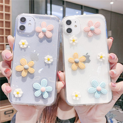 Dripping glue small flower ins Hearts iphone11promax Mobile phone shell apply Apple 8plus Silicone popular brands