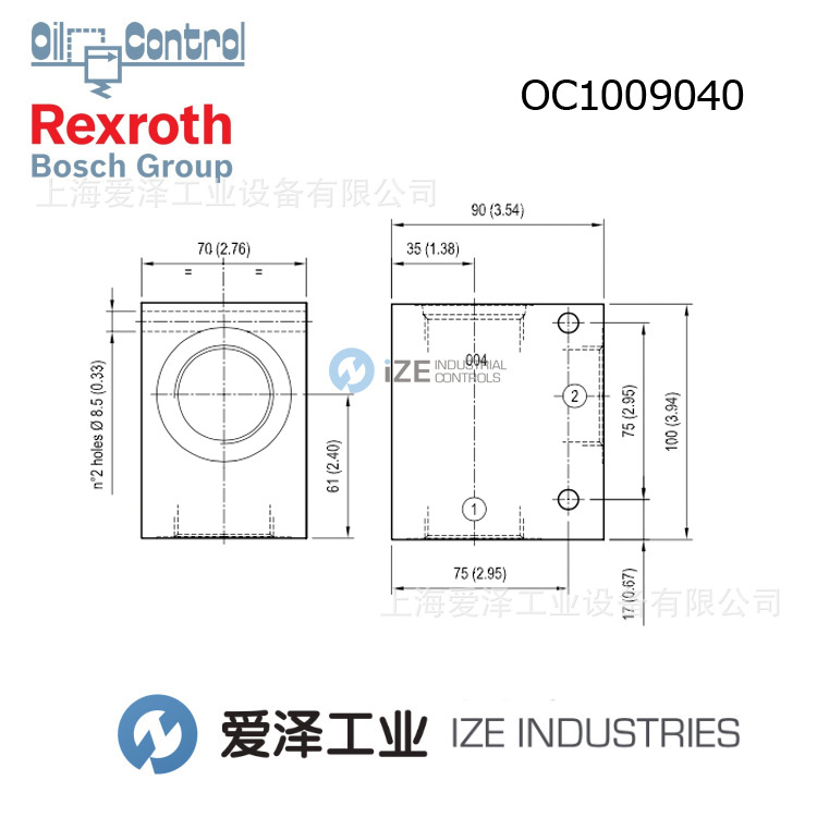 OIL CONTROL阀OC1009040 R901090789力士乐