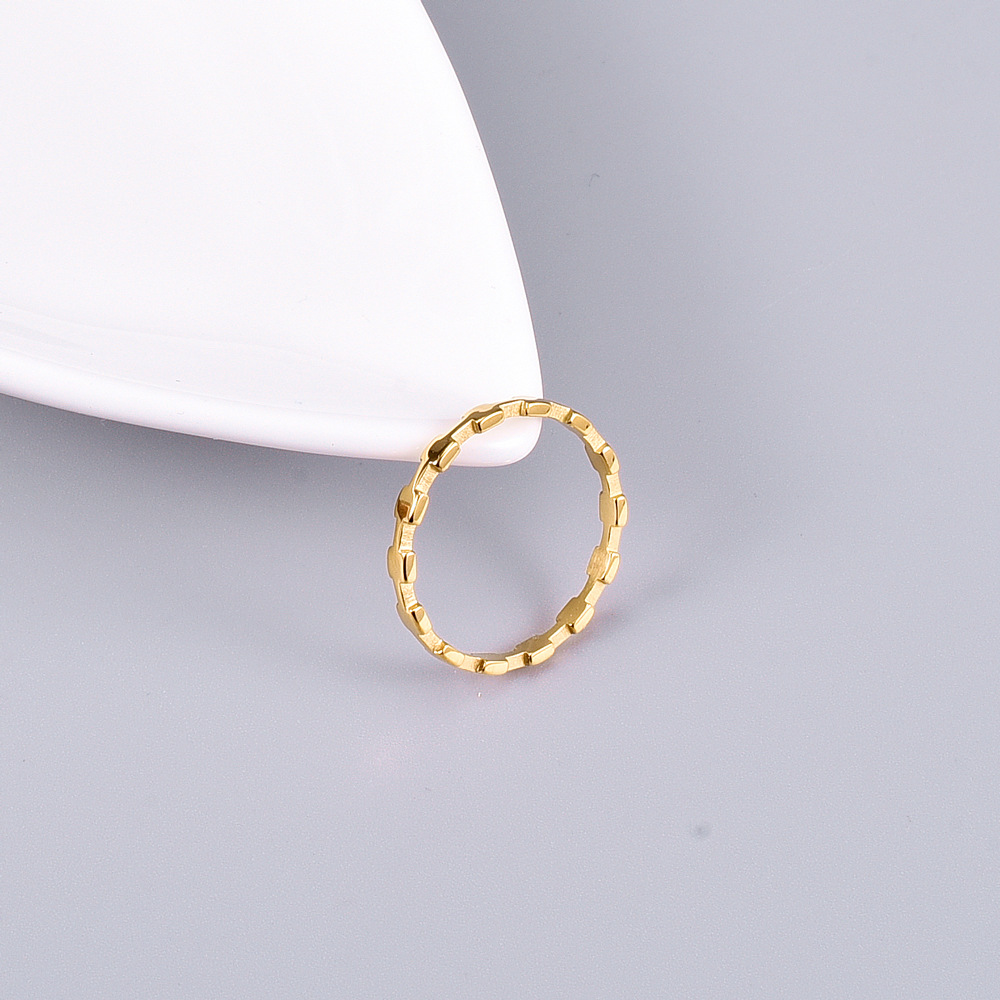 Wholesale Jewelry Small Square Bamboo Titanium Steel Ring Nihaojewelry display picture 2