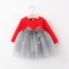 Autumn dress with sleeves with bow, 2021 years, long sleeve, wholesale