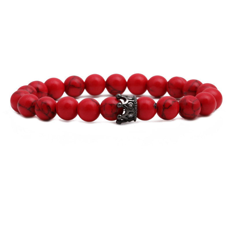 Jewelry Phoenix Stone Turquoise Crown Couple Bracelet DIY Bracelet
