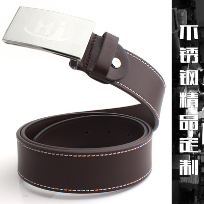 泓昇3.8高档男皮带扣皮带平滑扣钢扣头不锈钢腰带扣头OME定制批发|ms