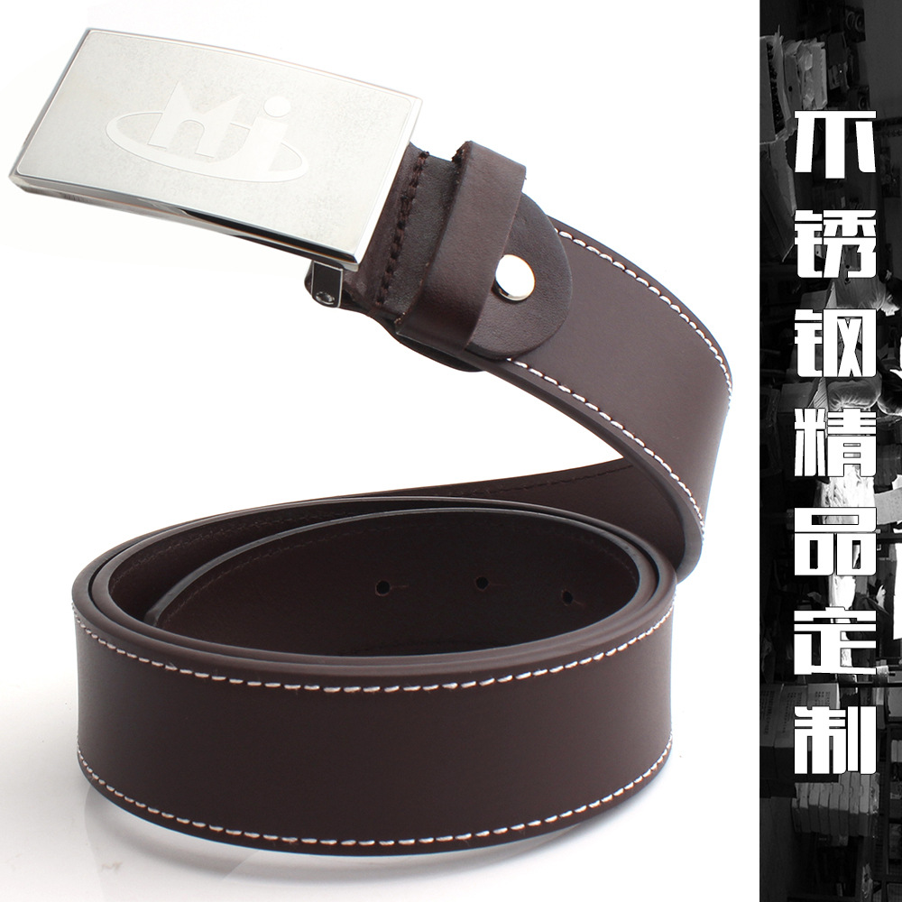 泓昇3.8高档男皮带扣皮带平滑扣钢扣头不锈钢腰带扣头OME定制批发|ms