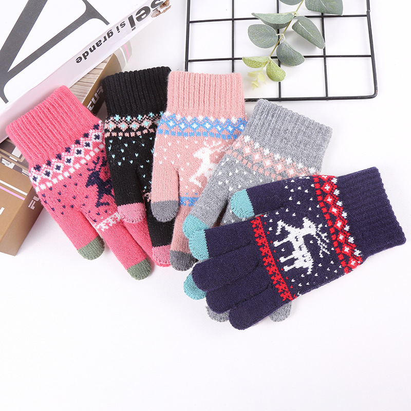 Simple Style Deer Polyester Gloves 1 Pair display picture 1