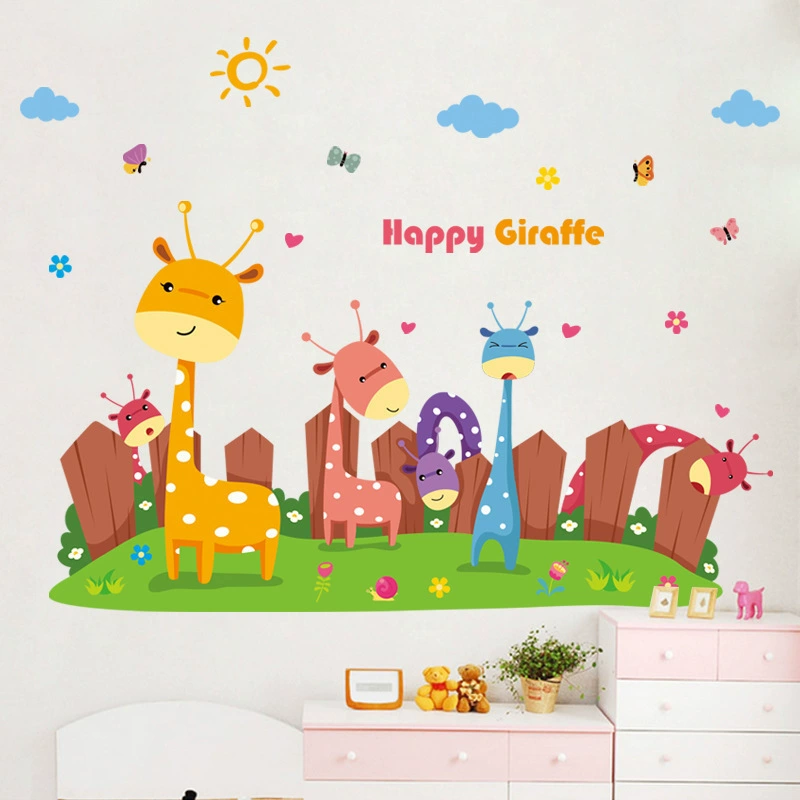 Zhenhong оптовая продажа с фабрики XL7223 Мультяшные олени настенные наклейки детская комната украшения стены Съемные Наклейки