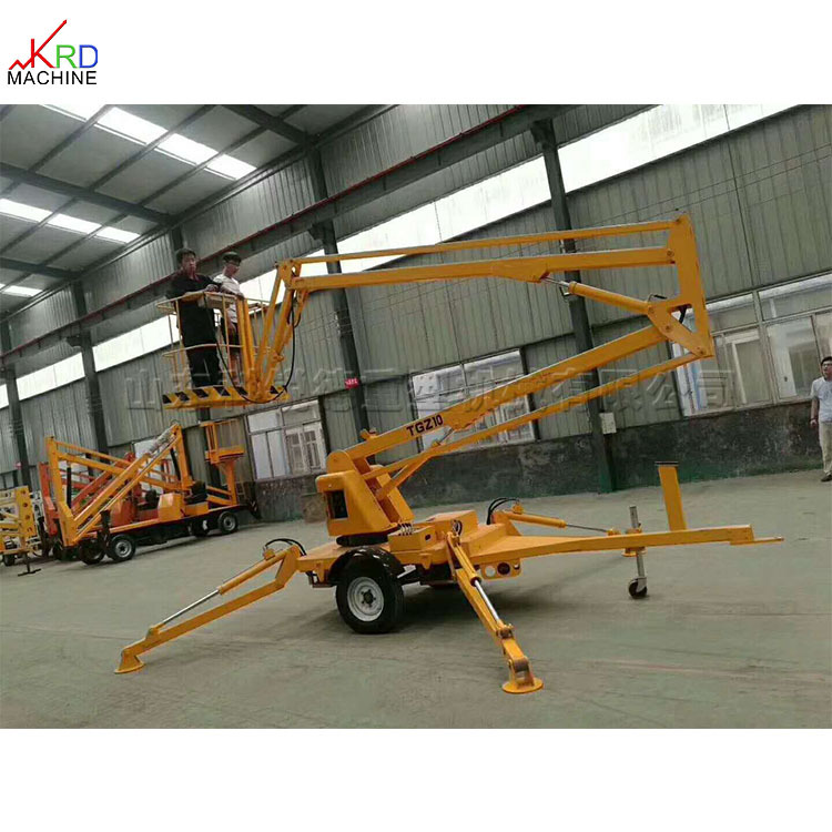 柴油自行式高空作业车 拖车式升降平台 多功能曲臂式高空升降设备