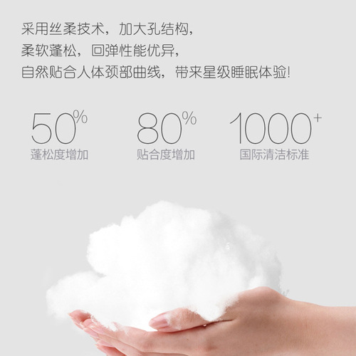 Five-star hotel guest room special pillow core pure cotton anti-feather cloth feather velvet single soft pillow high elasticity