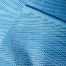 0.4菱形格蓝色牛津布 优丽胶图层 箱包抽绳袋面料 束口袋面料