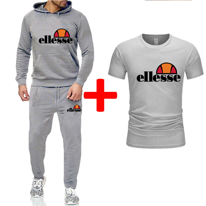 Ellesse sports suit casual sweater + sports pants + T-shirt 3-piece brand  fitness hoodie suit men – Zoppah.com | Zoppah online