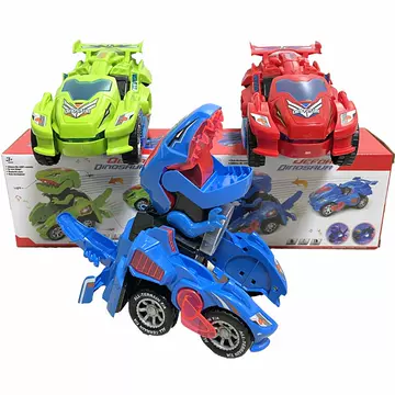 Cross-border Amazon children's luminous toys morphed dinosaur chariot electric machine chariot universal music car wholesale - ShopShipShake