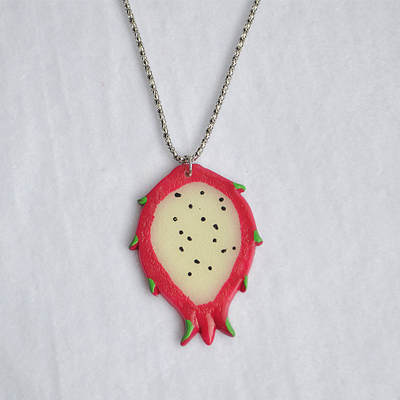 Fashion Fruit Stainless Steel Resin Plating Pendant Necklace 1 Piece display picture 5
