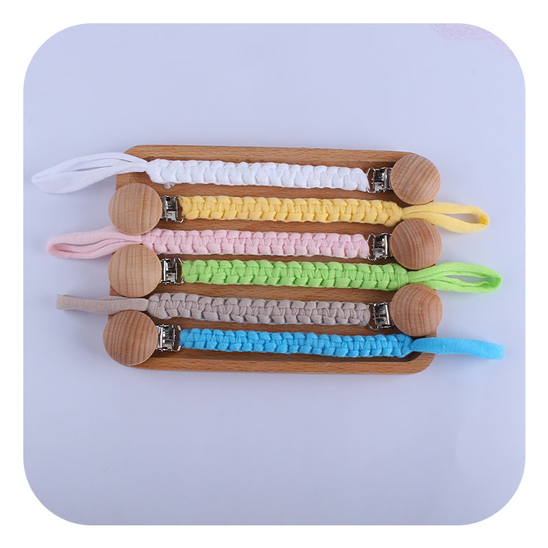 Suministros para bebés popular Haya pezón clip DIY bebé creativo hecho a mano tejido pezón cuerda anti-caída de la cadena