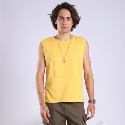 男装 2020春夏季新款男士打底衫外贸大码坎肩无袖运动背心 欧美潮|ru