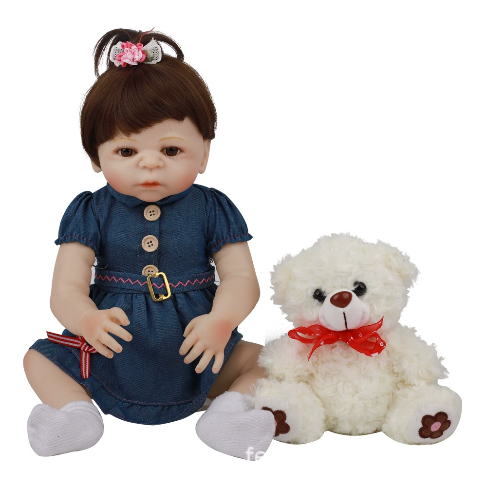 All -glue Simulation Baby Rebirth Doll Toys Silicone Reborn Doll 18 '48cm