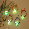 Glowing cartoon elastic cute hair rope, hair accessory, Korean style, with little bears