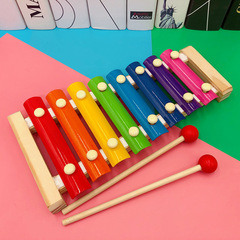 Baby early education intelligence color musical instrument wooden hand-knocking instrument infant small xylophone children's educational wooden toy