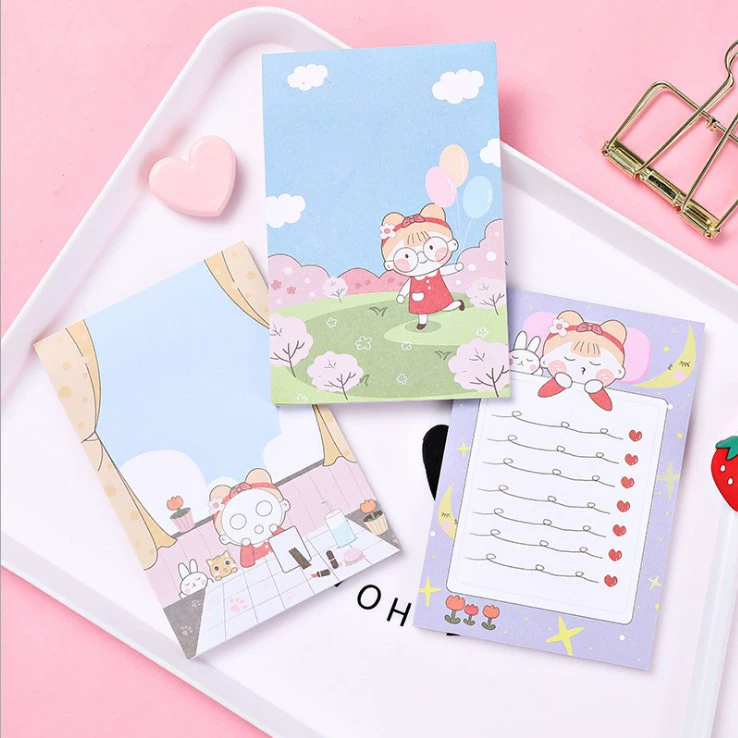 Cartoon book for elementary school students, cute note
