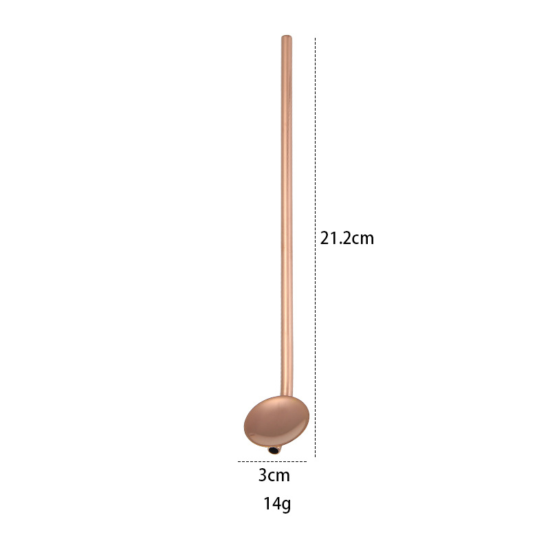 304 로즈 골드 짚 스푼