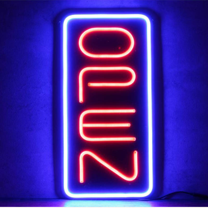 跨境代发霓虹灯广告牌 LED霓虹灯广告牌open灯箱广告门头屏发光字