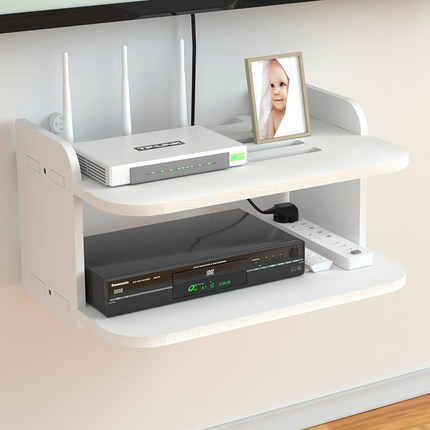 Directo de fábrica router rack TV Set-Top Box caja de almacenamiento montado en la pared ponche-libre montado en la pared WiFi rack