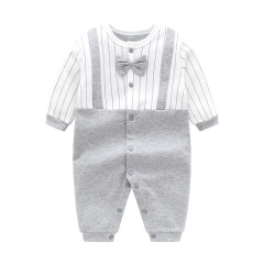 Newborn Autumn Cotton Outfits for Spring & Fall: 0-3-6 Month Boys' Rompers, Stylish Gentleman's One-Piece Moon Celebration Gowns