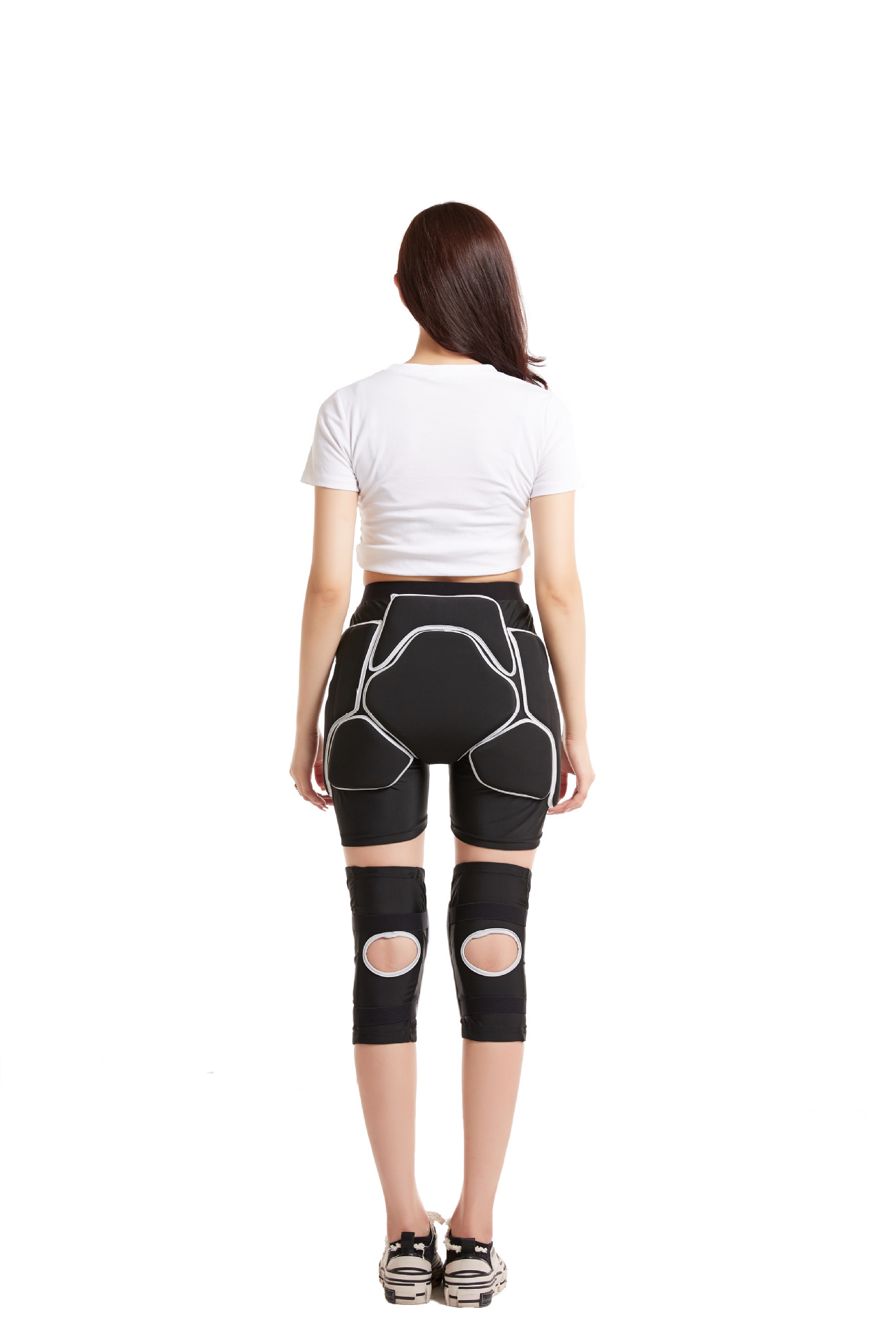 Almohadilla de cadera de esquí almohadilla de rodilla codo dentro y fuera de usar pantalones anticaídas patinaje sobre ruedas adulto patinaje protección a tope hombres y mujeres equipo de protección