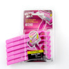 6 Packs of 6pk Double Suction Cards, 6 Packs, Exported 2-layer, 3-layer, Two-layer, Three-layer Pink Manual Shaving Razor 6 Packs of 6pk Double Suction Cards, 6 Packs, Exported 2-layer, 3-layer, Two-layer, Three-layer Pink Manual Shaving Razor