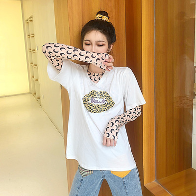 Real shot Large pure cotton T-shirt Short sleeved 2020 summer Easy Versatile jacket Korean Edition mm200 Pounds of fertilizer